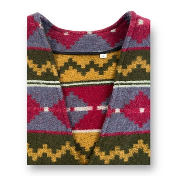 Aztec Vintage 100% Wool Vest Size Small - Picture 2 of 5